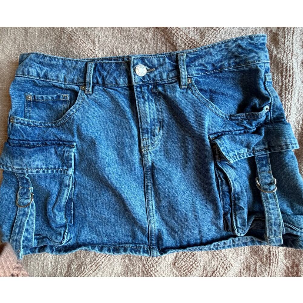Garage Denim Y2K cargo denim mini skirt size M